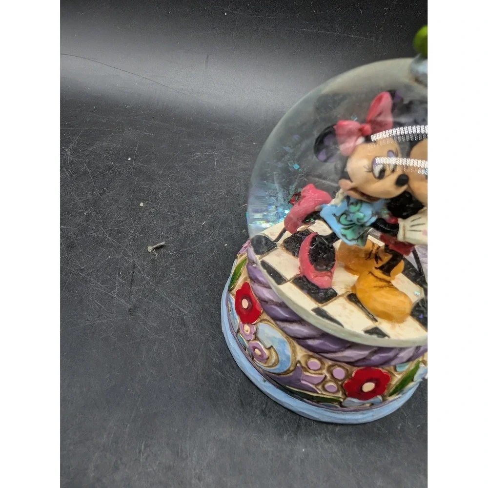 Jim Shore Disney Traditions Mickey Minnie Spring Jitterbug Snow Globe 4015350